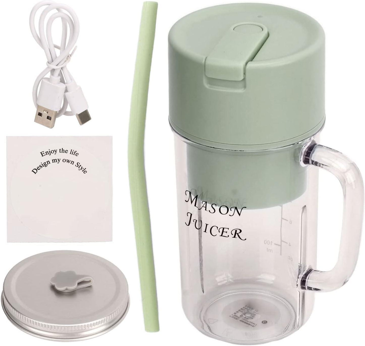 🥤 6 Blades USB Rechargeable Mini Blender – 350ML