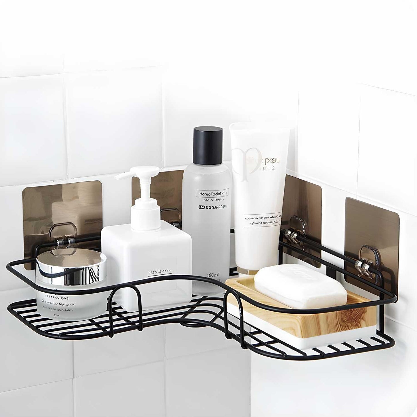 🧴 Metal Bathroom Corner Rack | Storage Shelf for Bathroom & Kitchen