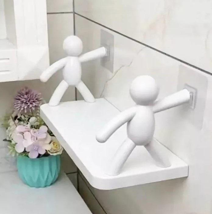 🚿 Wall Hanging Bathroom Shelf Storage Rack (Pack of 2)