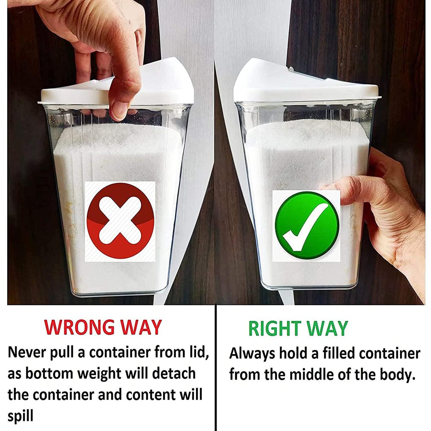 Airtight Plastic Dispenser Jar/Container – 750ml (Pack of 6) 🫙🍚