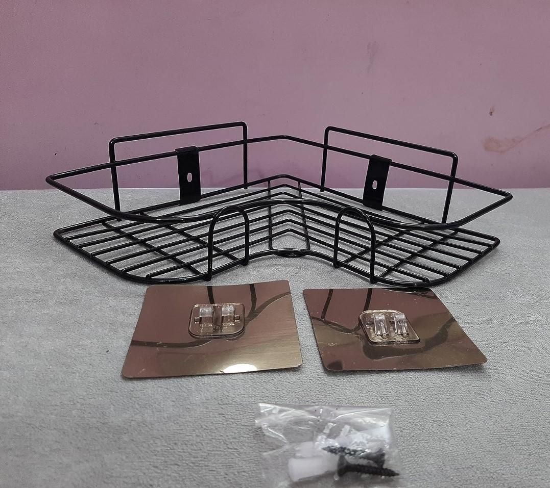 🧴 Metal Bathroom Corner Rack | Storage Shelf for Bathroom & Kitchen