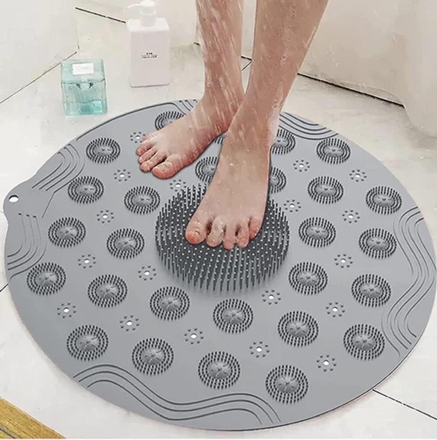 Shower Foot Cleaner Scrubber – Non‑Slip Foot Brush Massager Pad (Pack of 2) 🚿🦶