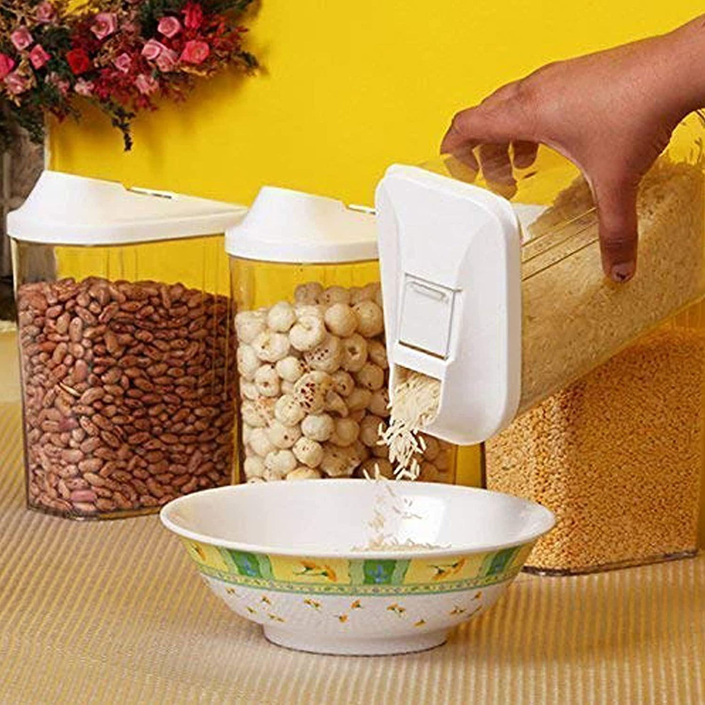 Airtight Plastic Dispenser Jar/Container – 750ml (Pack of 6) 🫙🍚