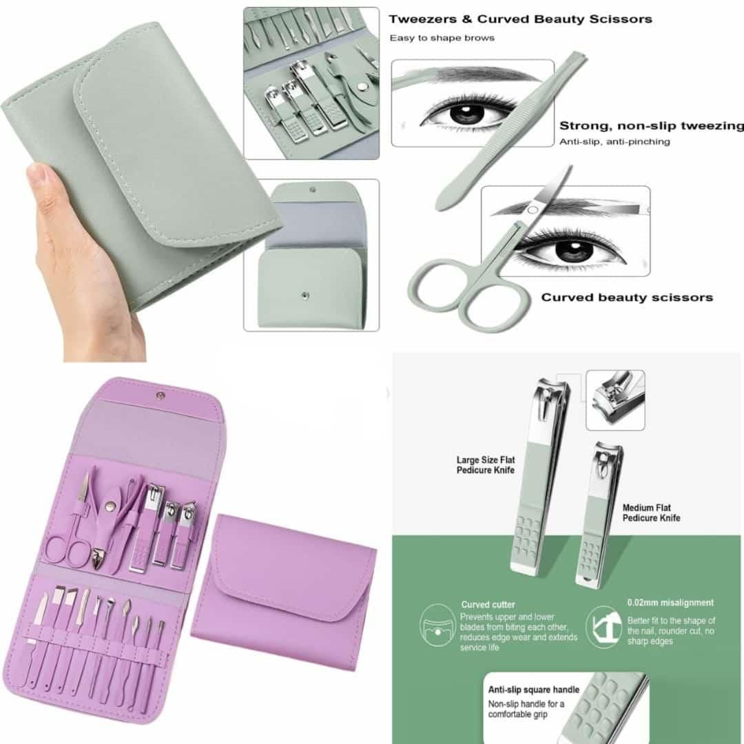 💅 Manicure/Pedicure Nail Kit for Women | Travel-Friendly Grooming Set