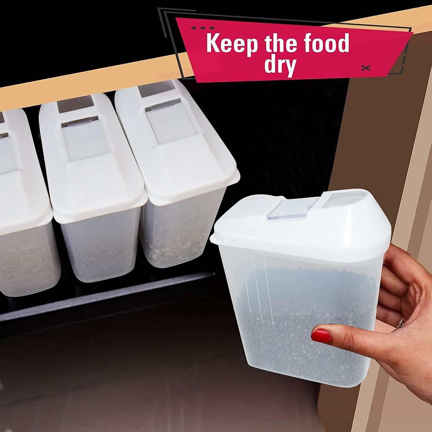 Airtight Plastic Dispenser Jar/Container – 750ml (Pack of 6) 🫙🍚