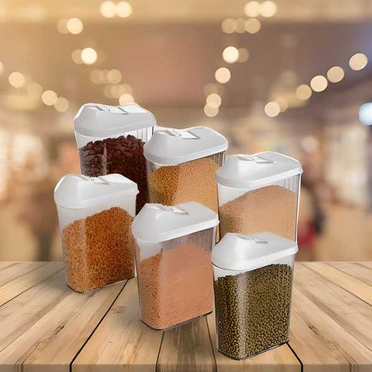 Airtight Plastic Dispenser Jar/Container – 750ml (Pack of 6) 🫙🍚