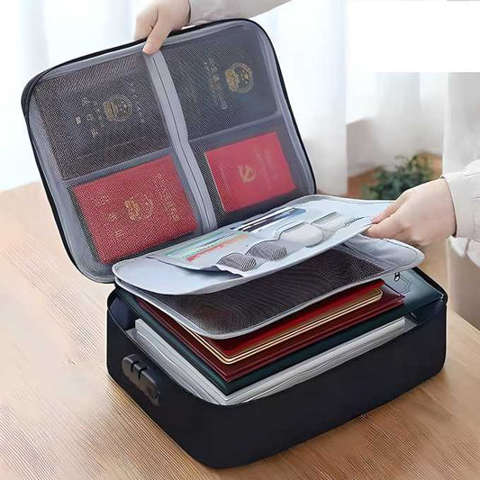 Waterproof Portable Document Storage Bag – Travel with Password Lock 🧳📁
