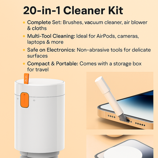 20‑in‑1 Multi‑Purpose Cleaner Kit – For AirPods, Camera, Keyboard & More 🧹🎧
