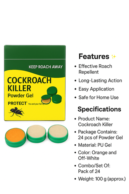 🪳Cockroach Killer Powder Gel (Pack of 24pcs)
